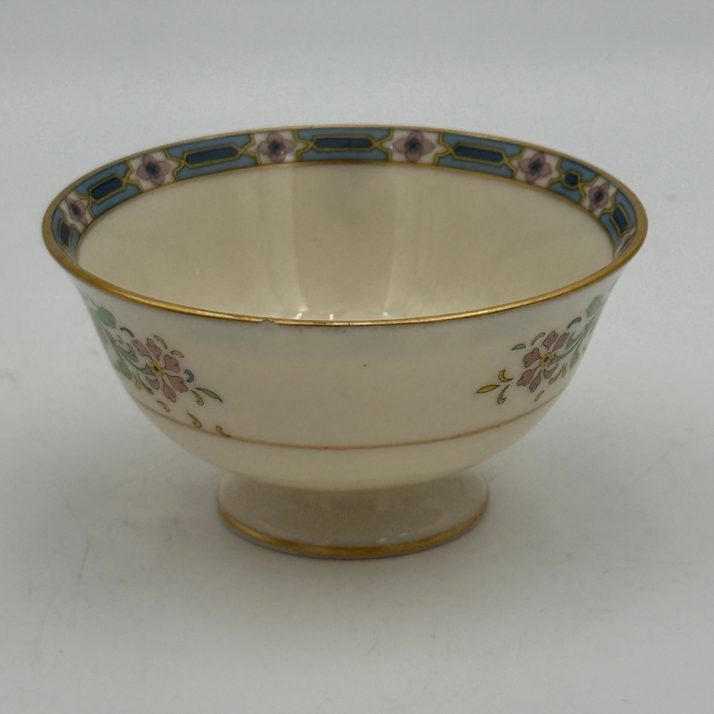 Lenox Mystic Vintage Floral Porcelain Teacup Gold Trim Cream Blue Pink - Picture 9 of 9